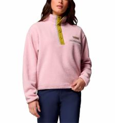 Columbia Womens Helvetia&trade; II Cropped Sherpa Half Snap Fleece Pink Agate