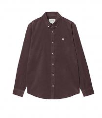 Carhartt WIP L/S Madison Fine Cord Shirt Shale / Wax 