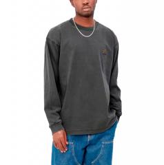 Carhartt WIP L/S Nelson T-Shirt Black Garment Dyed