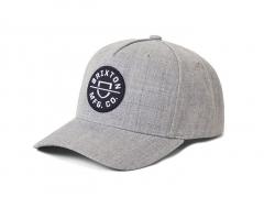 Brixton Crest Netplus Snapback Light Heather Grey