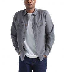 Brixton Bowery Lightweight Ultra Soft Flannel Future Grey