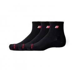 New Balance Patch Logo Ankle Socks 3-Pack Black