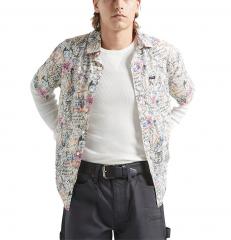 Brixton Cru Print Shirt Graffiti