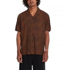 Volcom Utopias Print Shirt Brown Horn