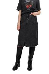 Makia Womens Janet Denim Skirt Washed Black