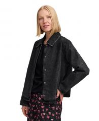 Makia Womens Janet Denim Overshirt Washed Black