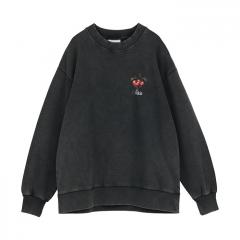 Makia Womens Cherryheart Sweatshirt Washed Black