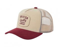 Brixton Hubal Netplus Trucker Hat Oatmeal / Dark Brixk Corduroy