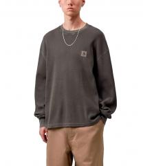 Carhartt WIP L/S Vista Waffle T-Shirt Black / Garment Dyed