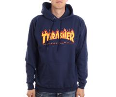 Thrasher Flame Logo Hoodie Navy
