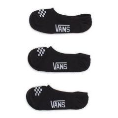 Vans Classic Canoodle No Show Socks Black / White 3-Pack