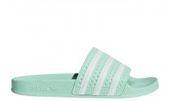 Adidas Womens Adilette Slides Clear Mint / FTWR White