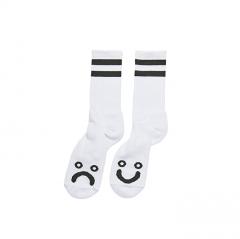 Polar Skate Co. Happy Sad Socks White