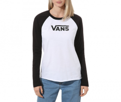 Vans Womens Flying V Classic Longsleeve Tee White / Black