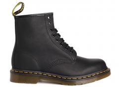 Dr. Martens 1460 Greasy Leather Lace Up Boots Black