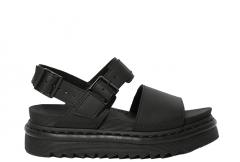 Dr. Martens Voss Hydro Leather Strap Sandals Black