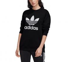 Adidas Originals Womens Trefoil Crew Sweatshirt Black / White