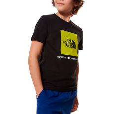The North Face Youth Box Tee TNF Black / Spring Green