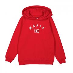 Makia Kids Brand Hooded Sweatshirt Red