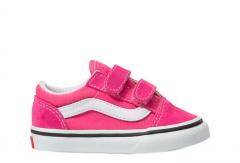 Vans Toddler Old Skool V Fuchsia Purple / True White