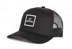 Brixton Alpha Block Netplus Trucker Hat Black