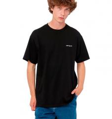 Carhartt WIP S/S Script Embroidery T-Shirt Black / White