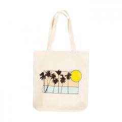 Dedicated Sunset Palm Tote Bag Off White