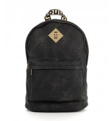 Monmon "The Gold One" Backpack Leather PU Black