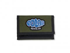 Polar Skate Co. Bubble Logo Key Wallet Olive