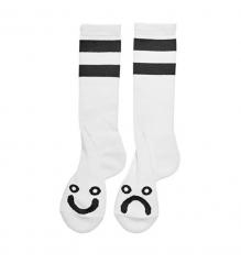 Polar Skate Co. Happy Sad Socks - Long White