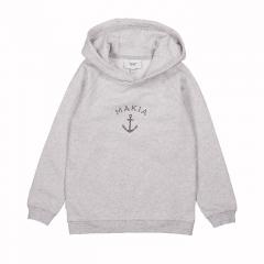 Makia Kids Folke Hooded Sweatshirt Light Grey