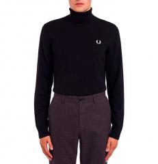 Fred Perry Roll Neck Jumper Black