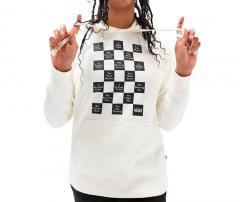 Vans Womens Checkerboard Day Hoodie Marshmallow