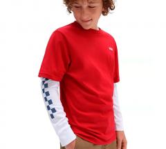 Vans Youth Long Check Twofer T-Shirt Chili Pepper
