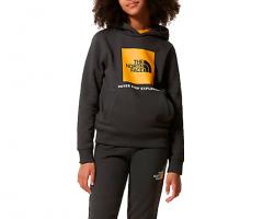 The North Face Youth Box Hoodie Asphalt Grey / Summit Gold