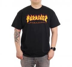 Thrasher Flame Godzilla T-Shirt Black