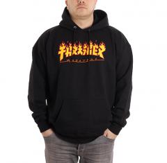 Thrasher Flame Godzilla Hoodie Black