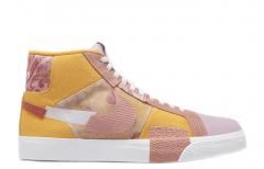 Nike SB Blazer Mid Premium Sanded Gold / White - Burnt Sunrise