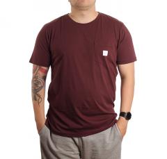 Makia Square Pocket T-Shirt Red Mahogany
