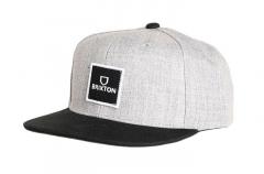 Brixton Alpha Square MP Snapback Heather Grey / Black