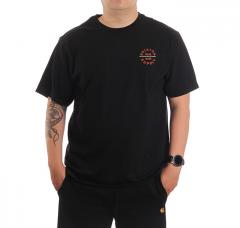 Brixton Oath V Standard T-Shirt Black / Burnt Orange