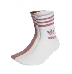 Adidas Mid-Cut Crew Socks 3-Pack White / Wonder White / Purple