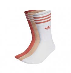 Adidas Solid Crew Socks 3-Pack White / Magic Beige / Magic Earth
