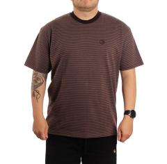Polar Skate Co. Dizzy Stripe T-Shirt Chocolate