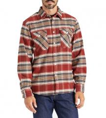 Brixton Bowery Stretch L/S Utility Flannel Burnt Henna / Bright Gold 