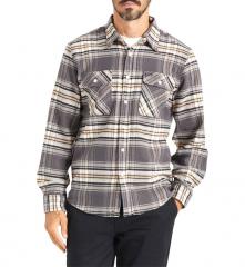 Brixton Bowery Stretch L/S Utility Flannel Black / Charcoal / Mojave