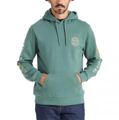 Brixton Crest Hood Deep Forest / Bright Gold / White