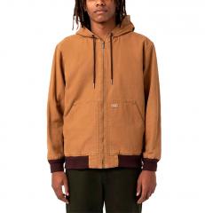 Dickies Hooded Duck Canvas Jacket Stone Washed Brown Duck