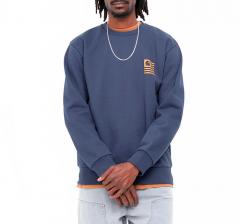 Carhartt WIP Label State Flag Sweatshirt Enzian / Ochre