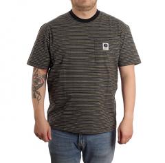 Polar Skate Co. Stripe Pocket T-Shirt Black / Green